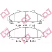 Тормозные колодки, дисковые, комплект DJ PARTS 3435453 JLX1XC BP2291 4JAM6 6H