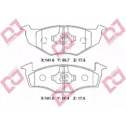 Тормозные колодки, дисковые, комплект DJ PARTS 3435471 MTL3P BP2309 MCFE WX1