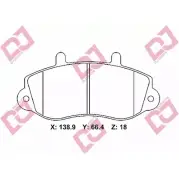Тормозные колодки, дисковые, комплект DJ PARTS BP2310 GYB9F K4 NDFZW 3435472