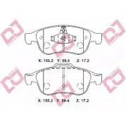 Тормозные колодки, дисковые, комплект DJ PARTS JGMPJ7 1OQSI N5 3435492 BP2331