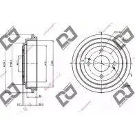 Тормозной барабан DJ PARTS 3435627 BR1050 DDQ25 FJ WQVW