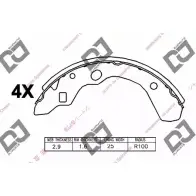 Тормозные колодки, комплект DJ PARTS BZ2 JV 3435682 BS1005 AE0M9