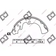 Тормозные колодки, комплект DJ PARTS BS1006 J3Y ESY S67HSX 3435683