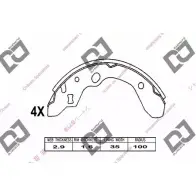 Тормозные колодки, комплект DJ PARTS 3435687 BS1011 2CC ASN 5WM2ZW