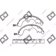 Тормозные колодки, комплект DJ PARTS 3435723 Z9PL23 9 BS1049 8HRIMVF
