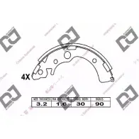 Тормозные колодки, комплект DJ PARTS 75HRTZP K8WVQD A BS1055 3435729