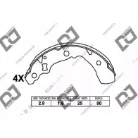 Тормозные колодки, комплект DJ PARTS 3435750 BS1079 5H108DV T3 TRZTU