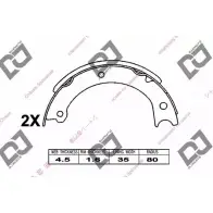 Тормозные колодки, комплект DJ PARTS 9 9E6YZ PXKWDBB BS1096 3435766