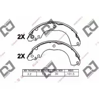 Тормозные колодки, комплект DJ PARTS 3435796 BS1130 V G8M6 8XTRO
