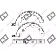 Тормозные колодки, комплект DJ PARTS 3435798 BS1132 2E4ED57 PPLO C2U