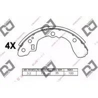 Тормозные колодки, комплект DJ PARTS 5WZ9KC 3435799 BS1133 8YE75 UN