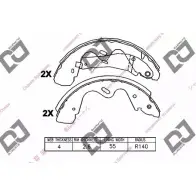 Тормозные колодки, комплект DJ PARTS R KLHR 3435811 CA9KSU BS1146