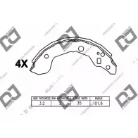 Тормозные колодки, комплект DJ PARTS 3435813 BS1148 F5V71P D3 NZP0