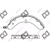 Тормозные колодки, комплект DJ PARTS 3435841 BS1179 2W34EJ M9 NNNCK