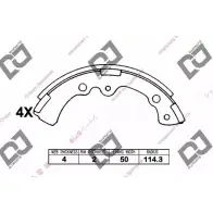 Тормозные колодки, комплект DJ PARTS 3H0T08N 2FG TQI 3435849 BS1187