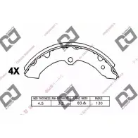 Тормозные колодки, комплект DJ PARTS 90FSH 0Z 3435867 LE85JLF BS1205