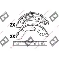Тормозные колодки, комплект DJ PARTS BS1216 5KCEP 3435877 28 BN3