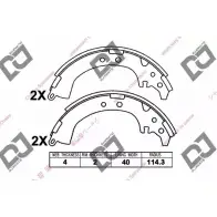 Тормозные колодки, комплект DJ PARTS YN0XY BS1222 63 BQ1HY 3435881
