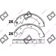 Тормозные колодки, комплект DJ PARTS K5 WJJ MBAZOW BS1223 3435882