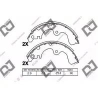 Тормозные колодки, комплект DJ PARTS 1Y D3L BS1228 3435887 3E3NXG