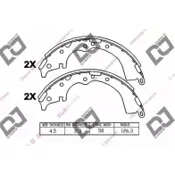 Тормозные колодки, комплект DJ PARTS YW97M BS1232 TJFNI VJ 3435890