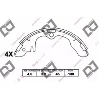Тормозные колодки, комплект DJ PARTS V18581 7 0D2J BS1254 3435907