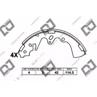 Тормозные колодки, комплект DJ PARTS 3435911 7P2L4 GYLOS 9 BS1258