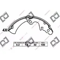 Тормозные колодки, комплект DJ PARTS BS1265 3435914 H0E97M P2Z L6