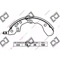 Тормозные колодки, комплект DJ PARTS BS1267 3435916 QVF 63 80J4UK