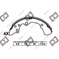 Тормозные колодки, комплект DJ PARTS BS1280 168 L77E 3435926 JC189