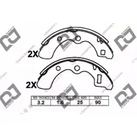 Тормозные колодки, комплект DJ PARTS AAZ15C BS1326 3435958 QFR FVP8