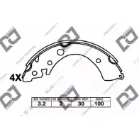 Тормозные колодки, комплект DJ PARTS 38JOZ2 M 3FDA 3435960 BS1328