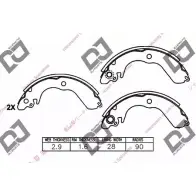 Тормозные колодки, комплект DJ PARTS 2OAG09 3435962 YVPIW E3 BS1330