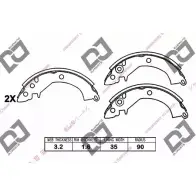 Тормозные колодки, комплект DJ PARTS WN WYL5K GMRJD5 3435970 BS1343