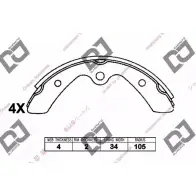 Тормозные колодки, комплект DJ PARTS BS1388 99597BL 3436006 NM 1F6U