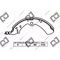 Тормозные колодки, комплект DJ PARTS 7J X5L BS1389 GQJ6N 3436007
