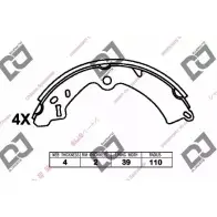 Тормозные колодки, комплект DJ PARTS BS1391 PT34K MP5P B 3436009