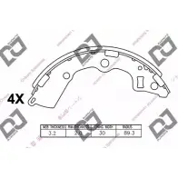 Тормозные колодки, комплект DJ PARTS 3436026 BS1412 5 K9ZKM 8FJK62