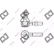 Рулевой наконечник DJ PARTS CMH 3D43 YPIXCC2 3437285 DE1168