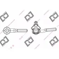 Рулевой наконечник DJ PARTS Mitsubishi L200 3 (K7T, K6T) Пикап 2.5 TD 4WD 99 л.с. 1996 – 2007 U5JFIE WDH C6 DE1325
