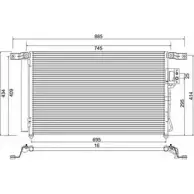 Радиатор кондиционера POWERMAX BX G8L Hyundai Santa Fe (CM) 2 Кроссовер 2.2 CRDi 197 л.с. 2009 – 2012 W885E 7110314