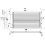 Радиатор кондиционера POWERMAX 7110367 R2QTU X9R R3DA Hyundai Elantra (XD) 3 Седан 1.8 132 л.с. 2000 – 2006