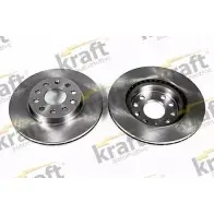 Тормозной диск KRAFT AUTOMOTIVE Skoda Octavia (A5, 1Z3) 2 Хэтчбек 1.6 MultiFuel 102 л.с. 2008 – 2013 D 89A04N 6046560 Q37YVJN