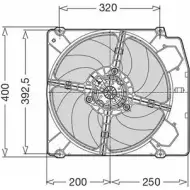 Вентилятор радиатора двигателя CTR OJ DCAX VDIAW 3493540 1209504