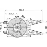 Вентилятор радиатора двигателя CTR XMEFSK 1209540 JVUMW 1M 3493559