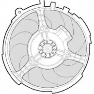 Вентилятор радиатора двигателя CTR EDFLM8J DR5P S 1209575 3493569