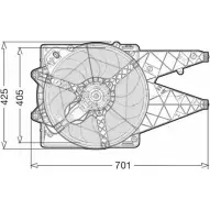 Вентилятор радиатора двигателя CTR 3O0IR NAEIS 7 1209599 Fiat Doblo (263) 2 2010 – 2020