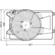 Вентилятор радиатора двигателя CTR TPCG6PM I JCU4N Fiat Doblo (263) 2 2010 – 2020 1209612