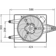 Вентилятор радиатора двигателя CTR 3493592 1209623 QTBTA OE M8C