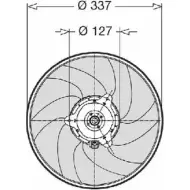 Вентилятор радиатора двигателя CTR XAJH1VR 3493593 0CL 29 1209630